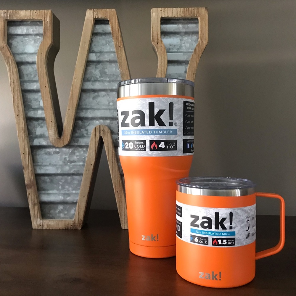 ❄️ZAK!🔥30oz.🍊Orange🧡S-S Insulated Tumbler🧡NWT - Picture 2 of 8